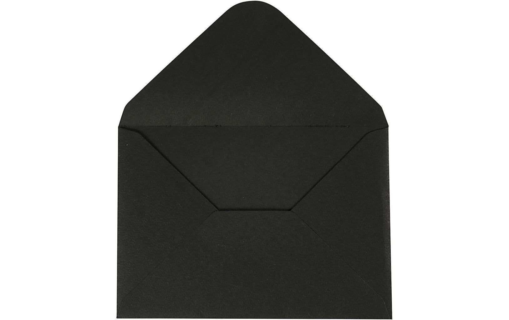 Creativ Company Couvert C6, ohne Fenster, schwarz, 110 g/m² – Creativ Company – 10 Stk.