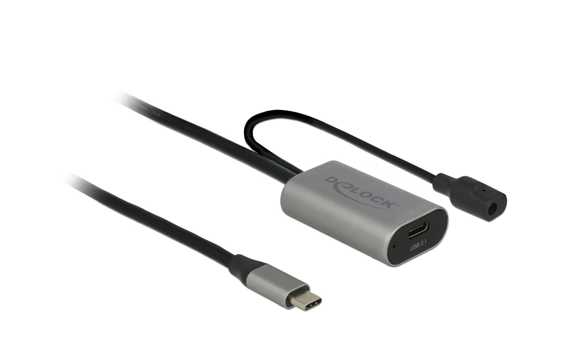 DeLOCK USB-C Verlängerungskabel (Stecker auf Buchse) – USB 3.2 Gen 1 (5 Gbit/s) – 5 m – Aktiv – Schwarz