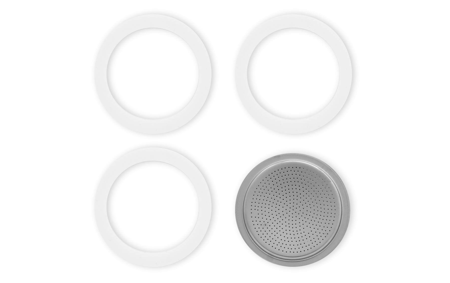 Bialetti Kaffeefilter – Dichtungsringe & Filterplatte, Ø 6,5 cm – für Moka Express, Fiammetta, Break