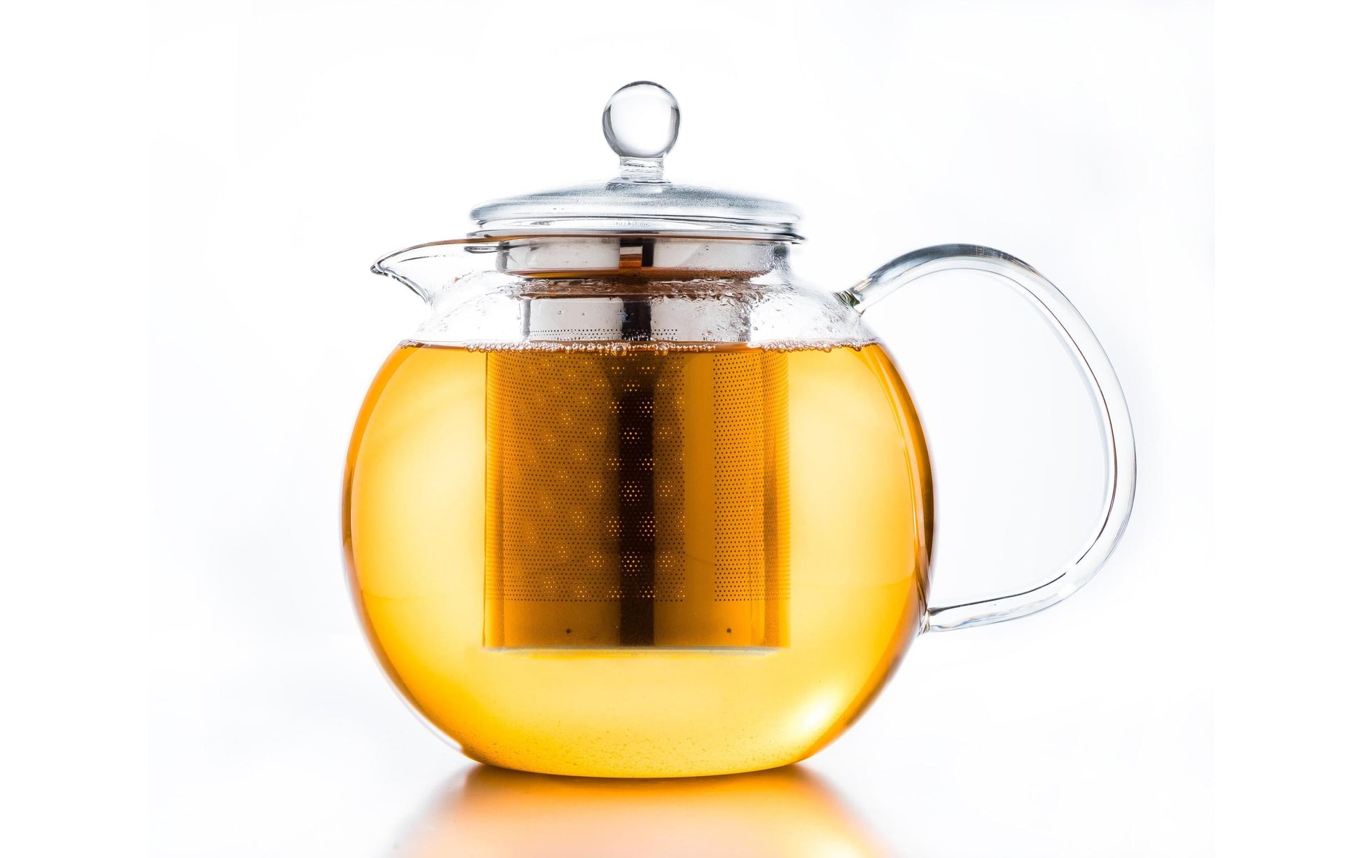 Creano 057-e – Teekanne, 1,7 l, Borosilikatglas/Edelstahl, Edelstahl-Teesieb