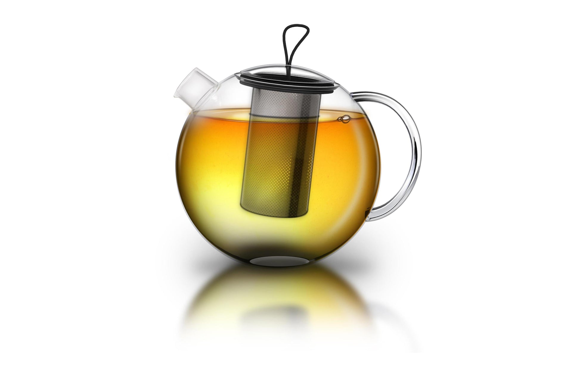 Creano Teekanne, 1,0 l, Borosilikatglas, Edelstahl-Teesieb