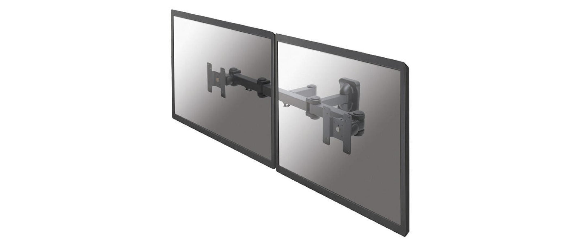 Neomounts FPMA W960D – Wandhalterung, 2 Monitore, Wand, bis 23", VESA 75 × 75 mm, 12 kg, neigbar, schwarz
