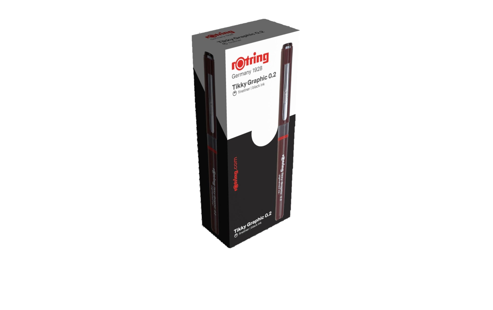 Rotring Tikky Graphic Fineliner 0,2 mm – schwarz – wasserfest