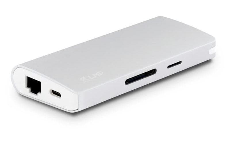 LMP 18645 Multiport-Adapter – USB-C, DP/HDMI/VGA, 2× USB-A, GbE, SD/microSD, für Mac, iPad