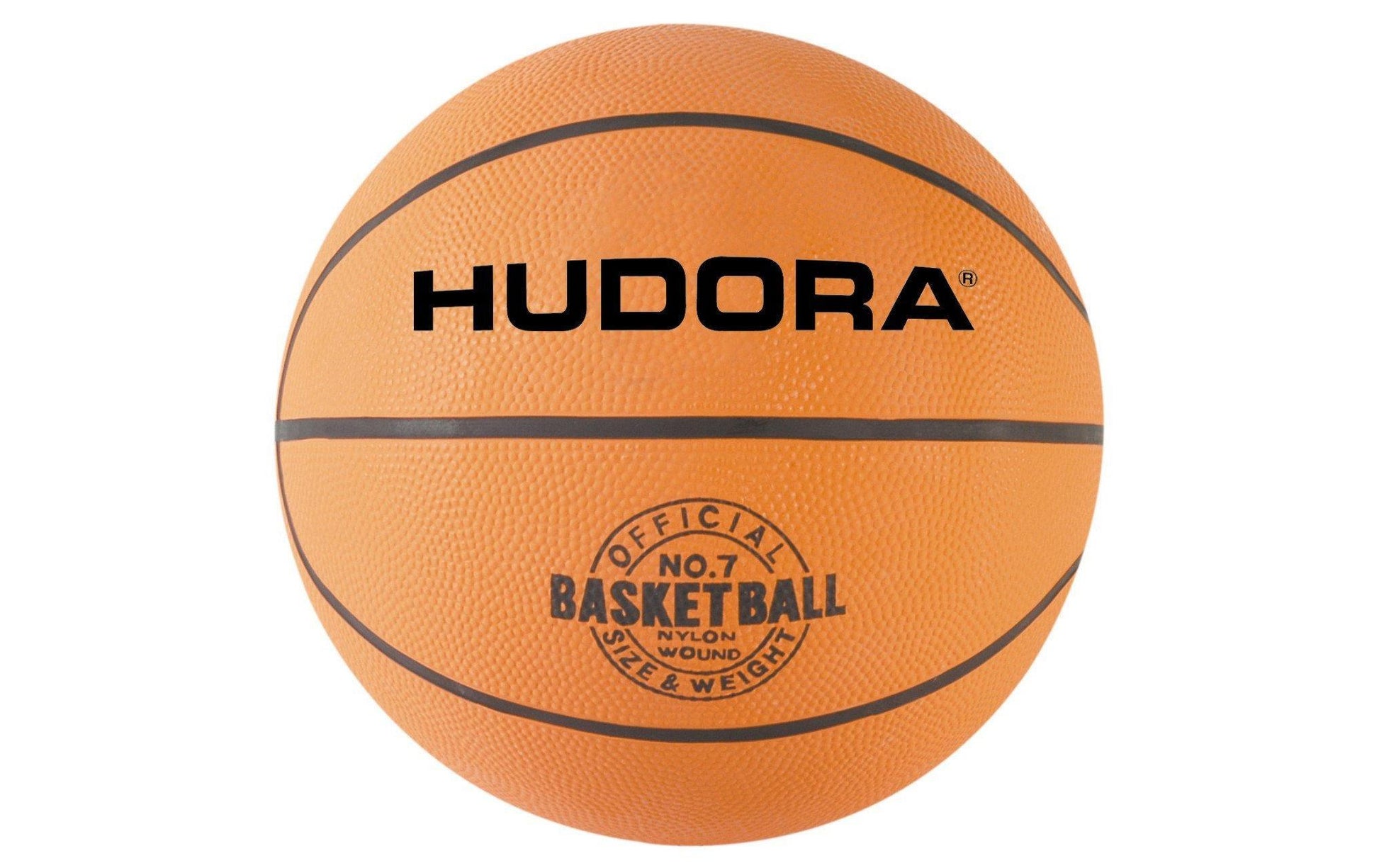 HUDORA Basketball – Grösse 7 – Ø 24 cm – Naturgummi, Orange