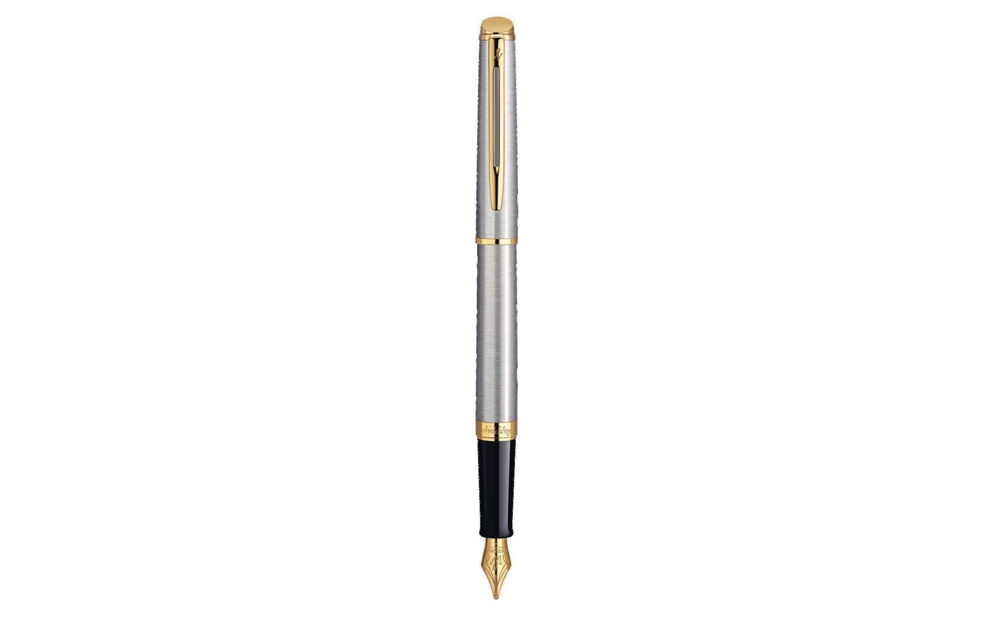 Waterman Hemisphäre vergoldet – Federspitze M – für Rechts- & Linkshänder – Silber, Blau – Patronen