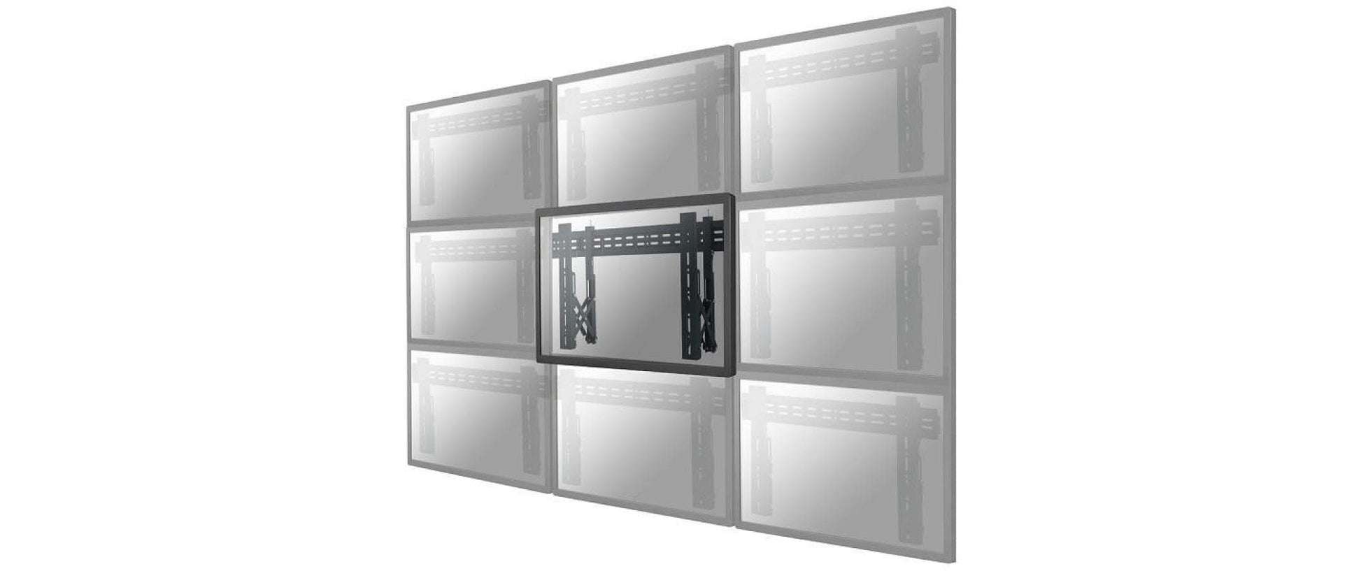 Neomounts LED-VW1000BLACK – Wandhalterung, ausziehbar, für 40–75″, VESA 200×200–600×400, bis 50 kg, schwarz