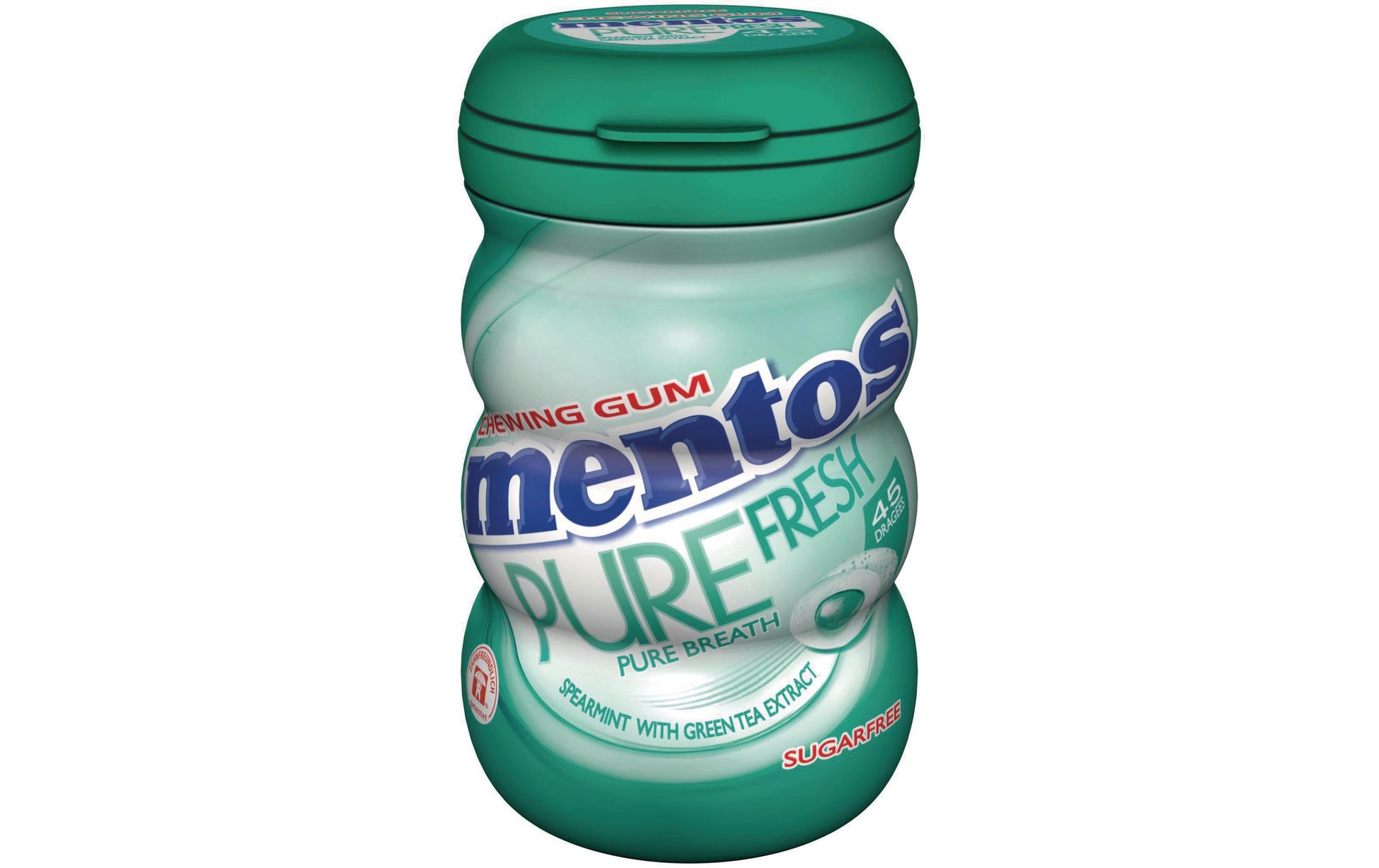 Mentos PureFresh Kaugummi – Spearmint, zuckerfrei, vegan – 90 g