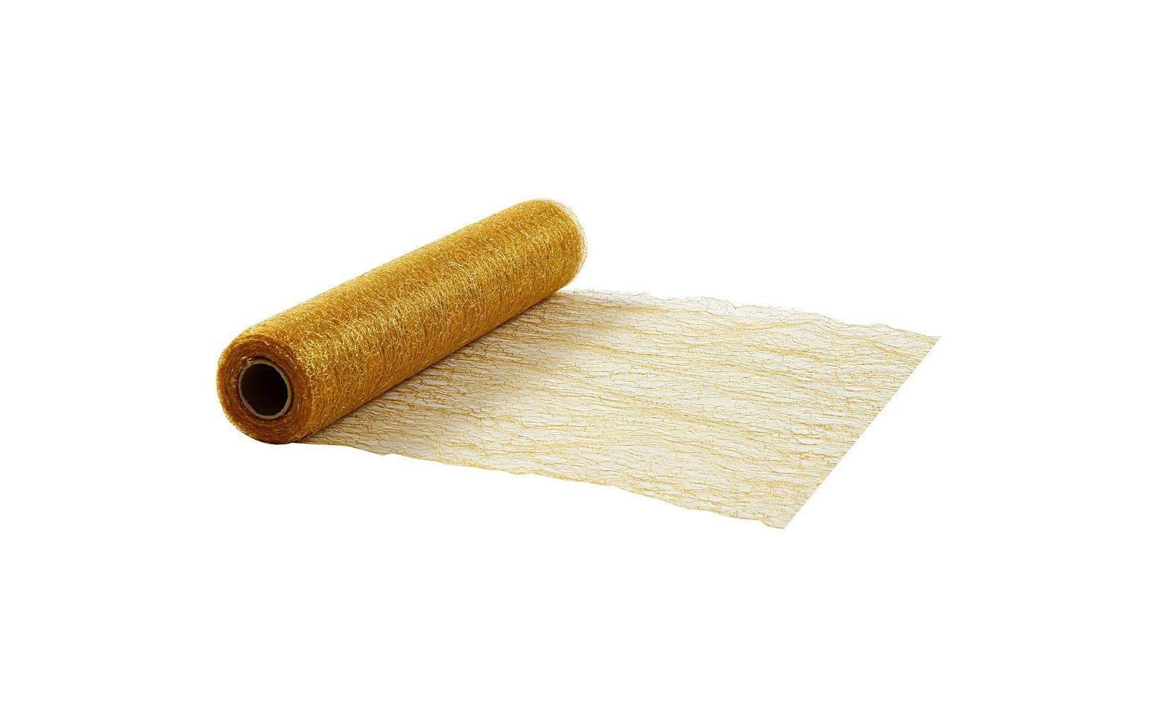 Creativ Company Tischläufer auf Rolle – 30 cm×10 m, Polyester, Gold