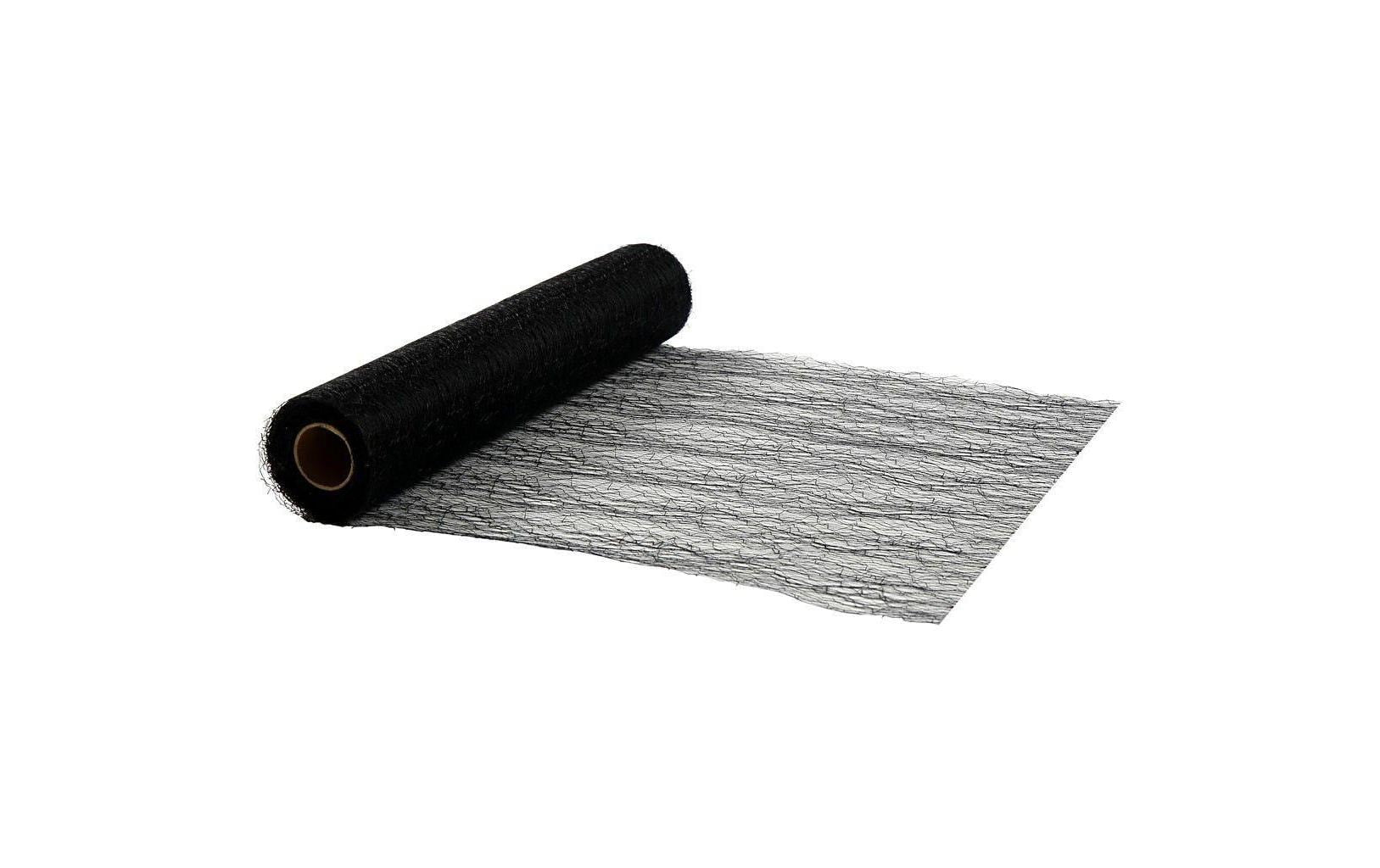 Creativ Company Tischläufer – Polyester, schwarz, 30 cm × 10 m