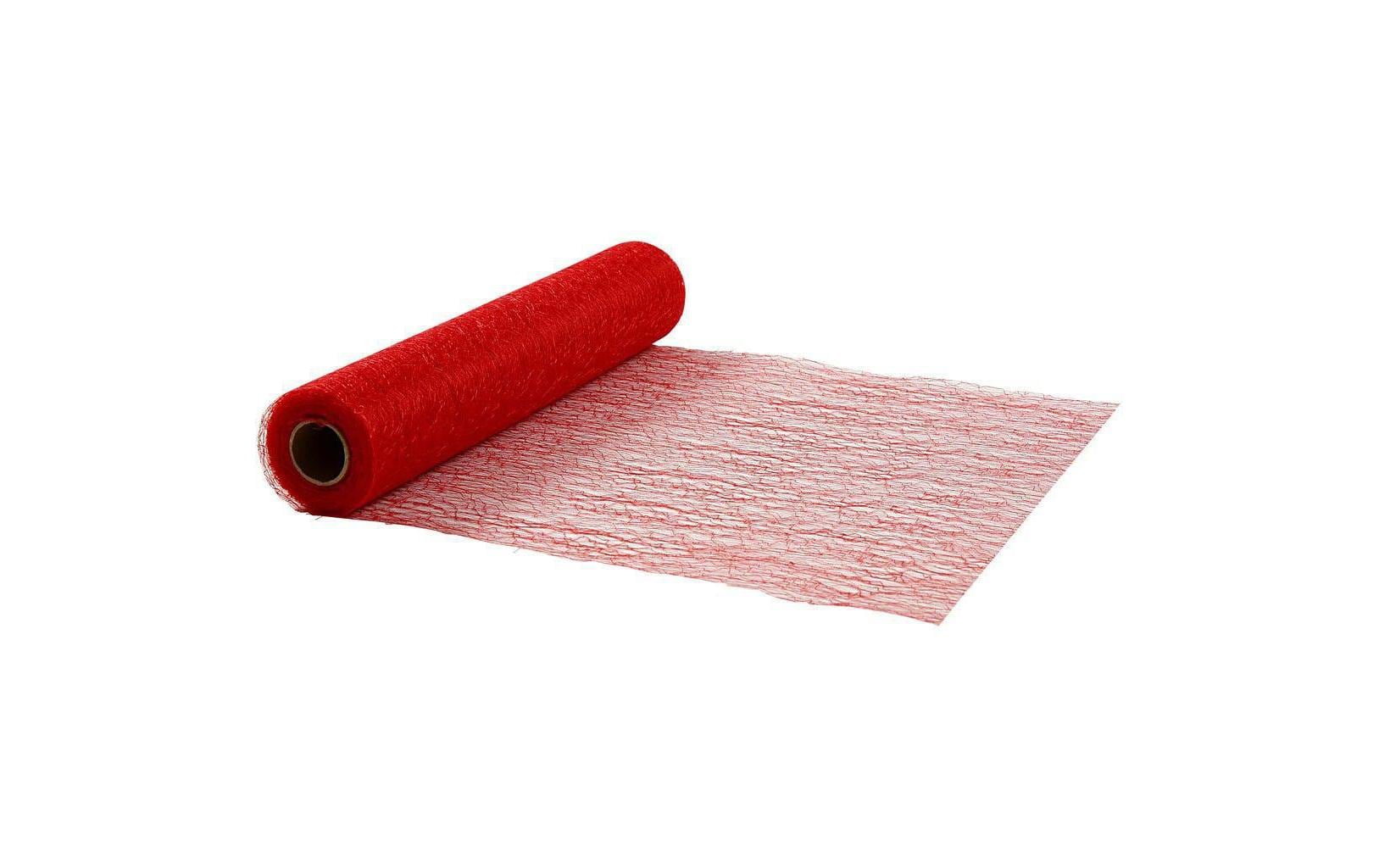 Creativ Company Tischläufer auf Rolle – 30 cm×10 m, Polyester, Rot