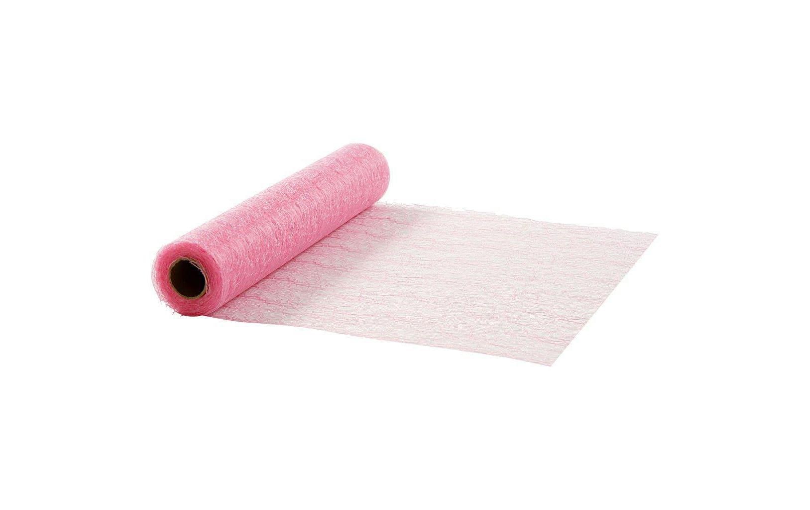 Creativ Company Tischläufer auf Rolle – 30 cm×10 m, Polyester, Rosa