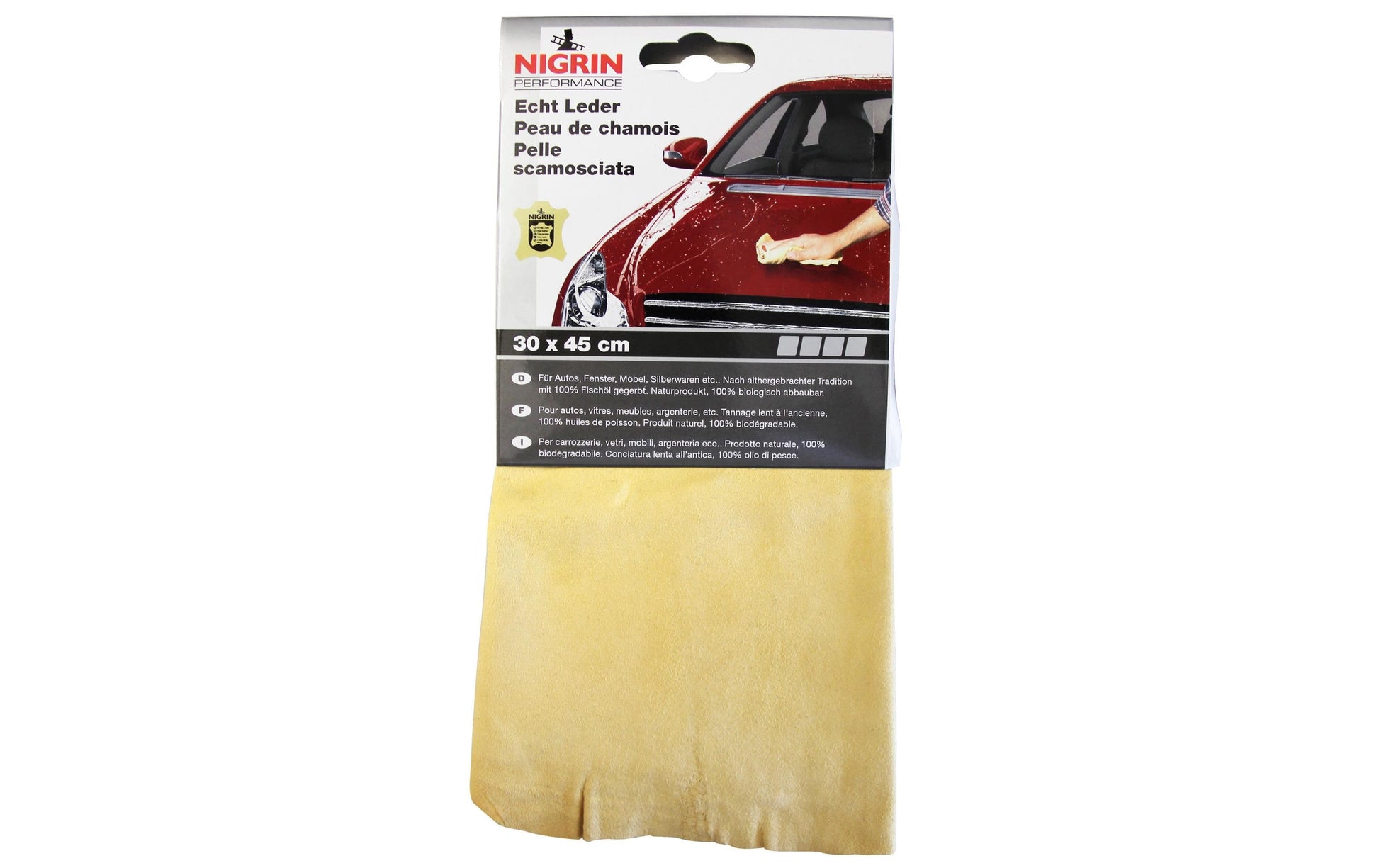 Nigrin Wildleder – 30 × 45 cm – gelb