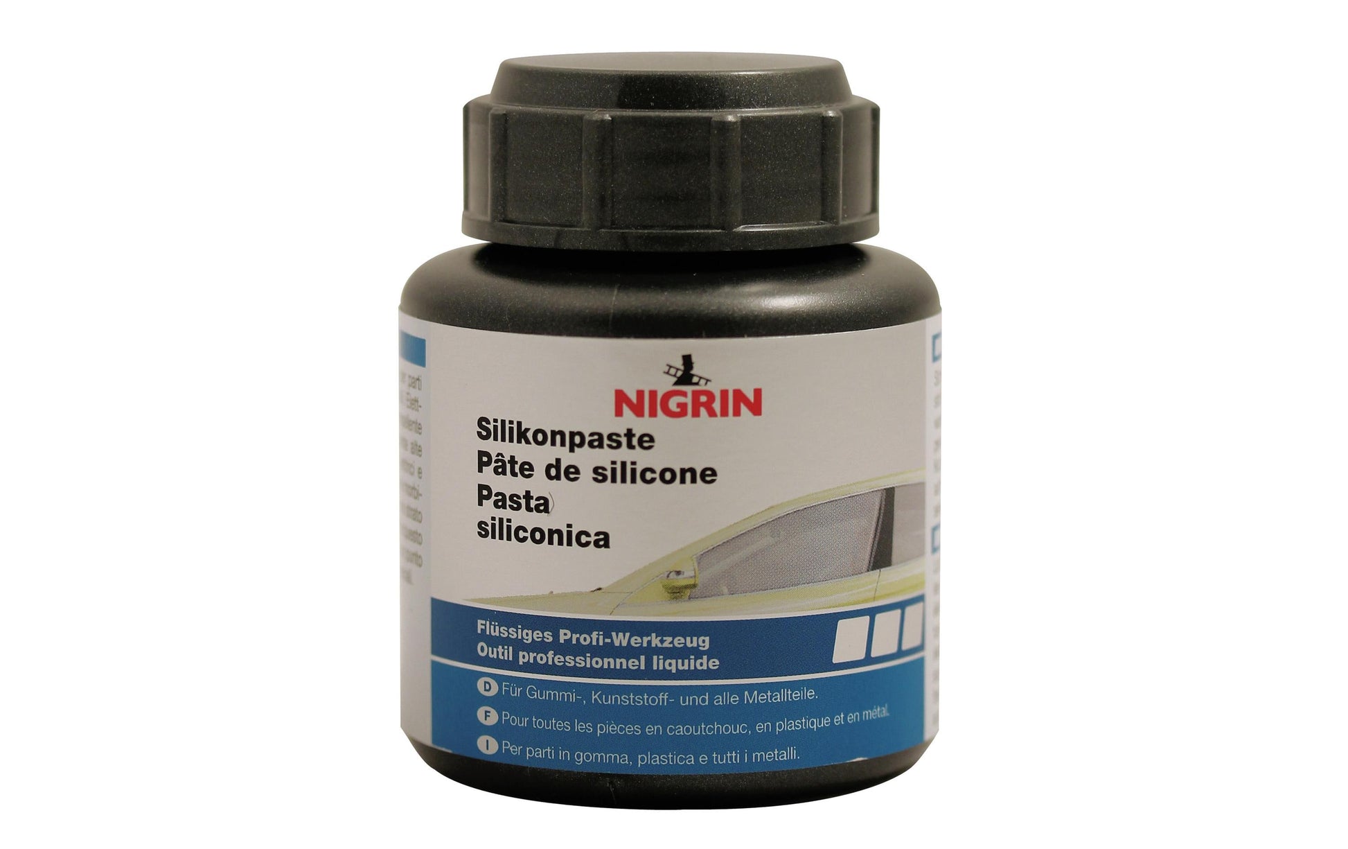 Nigrin Silikonpaste – 100 g – schwarz