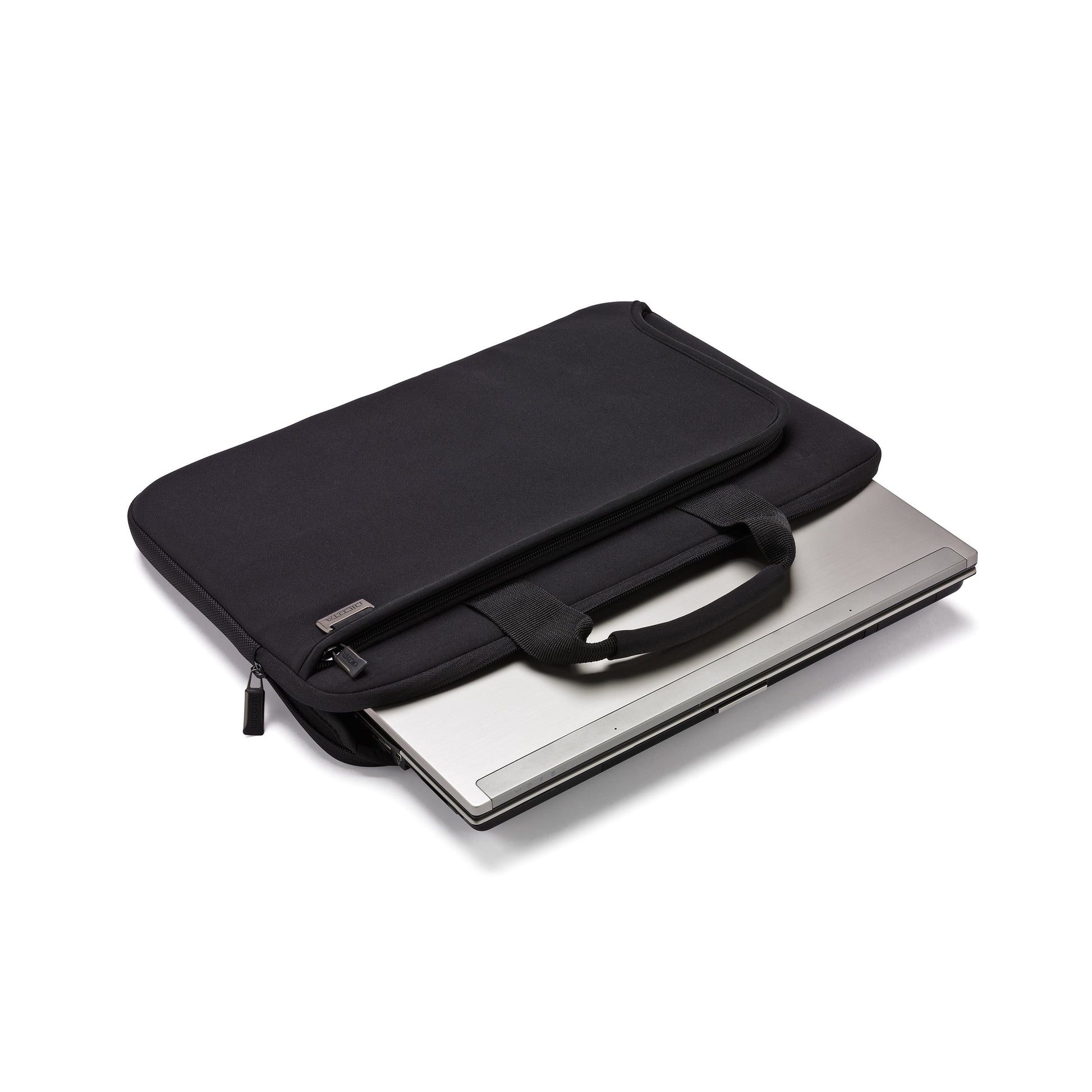DICOTA Notebook-Tasche bis 12,5" – Neopren, mit Fronttasche – Schwarz