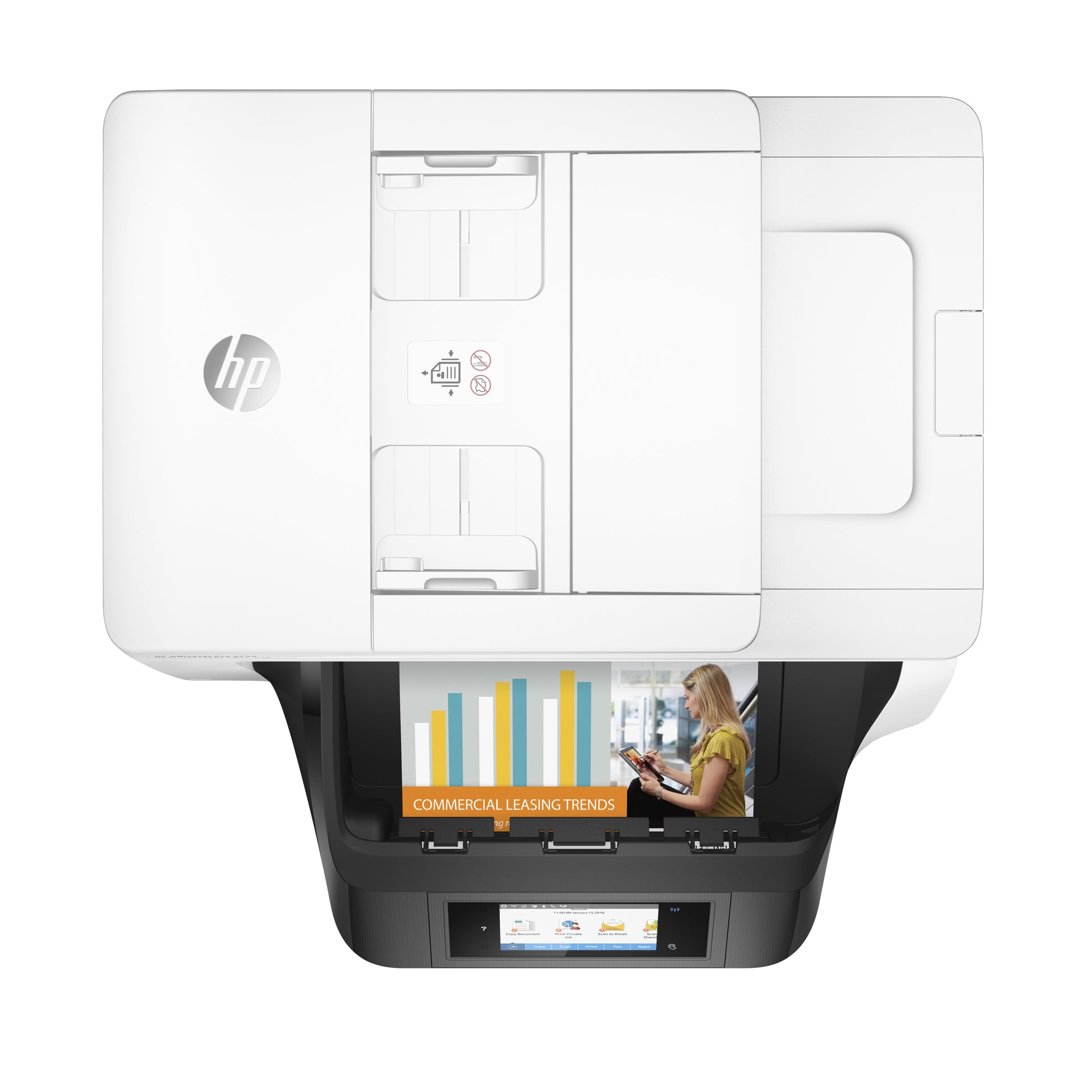HP Officejet Pro 8730 – Farbiger Tintenstrahl-MFP A4, 4-in-1 – USB/WLAN – Duplex, ADF – 24 Seiten/Min. S/W, 20 Seiten/Min. Farbe