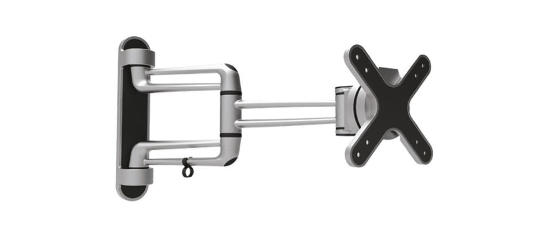 PureMounts PM-STYLE-23C – Wandhalterung, drehbar, neigbar, für 13–23", VESA 100×100, bis 15 kg, Silber
