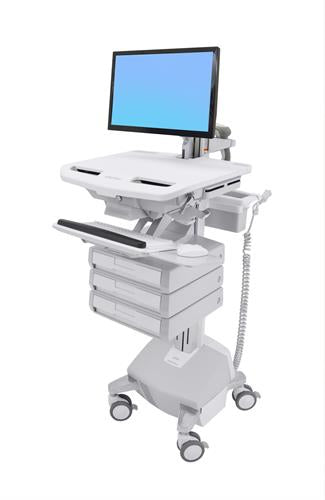 Ergotron Boden-Prospektständer StyleView Cart mit LCD-Arm – 3 Fächer