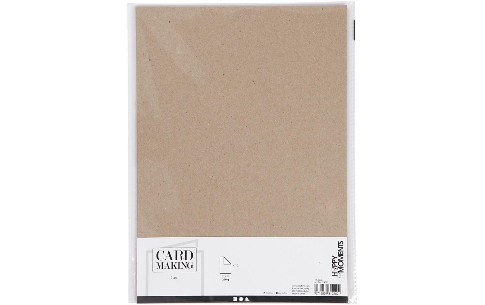 Creativ Company Fotokarton – A4, braun, 220 g/m² – 10 Blatt