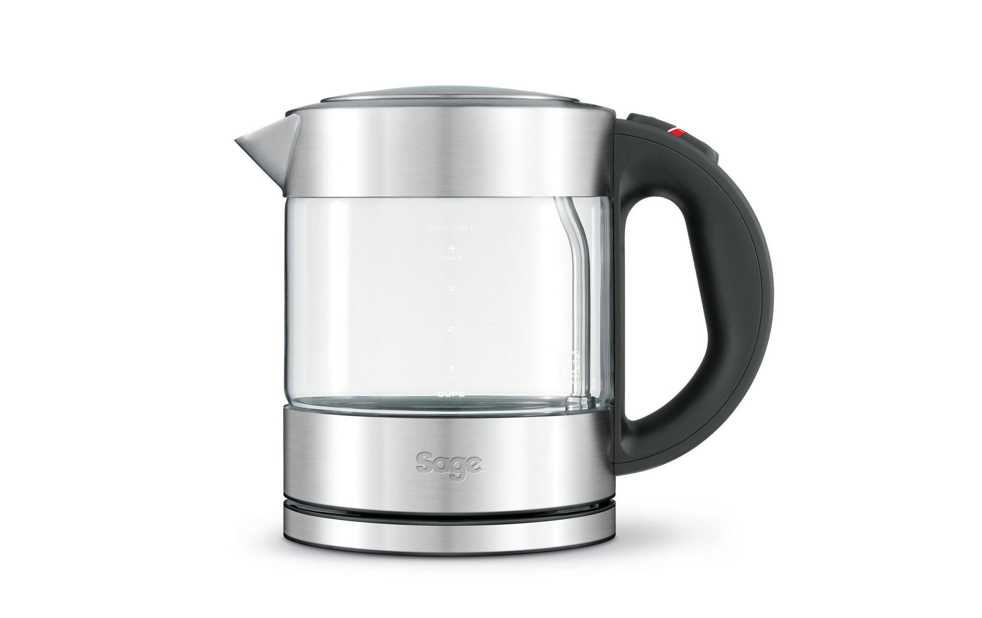 Sage Kompakter Wasserkocher – 1 l, Edelstahl/Glas