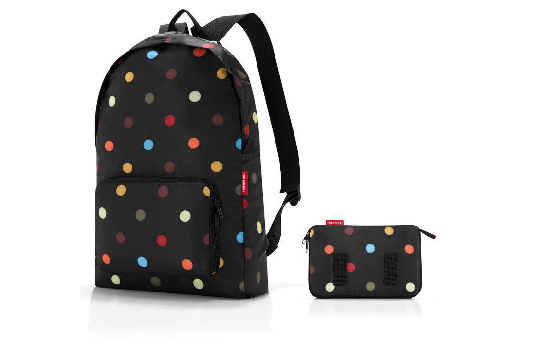 Reisenthel City Rucksack mini maxi – 14 l, wasserabweisend, Polyester – Dots, 300 × 450 × 110 mm