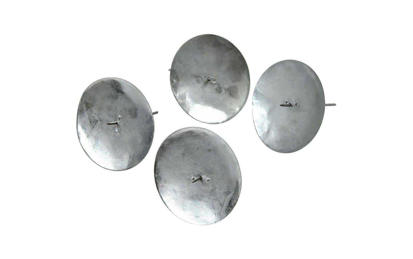 Creativ Company Kerzenständer – Metall, Silber – Ø 7 × 6 cm – 4-teilig