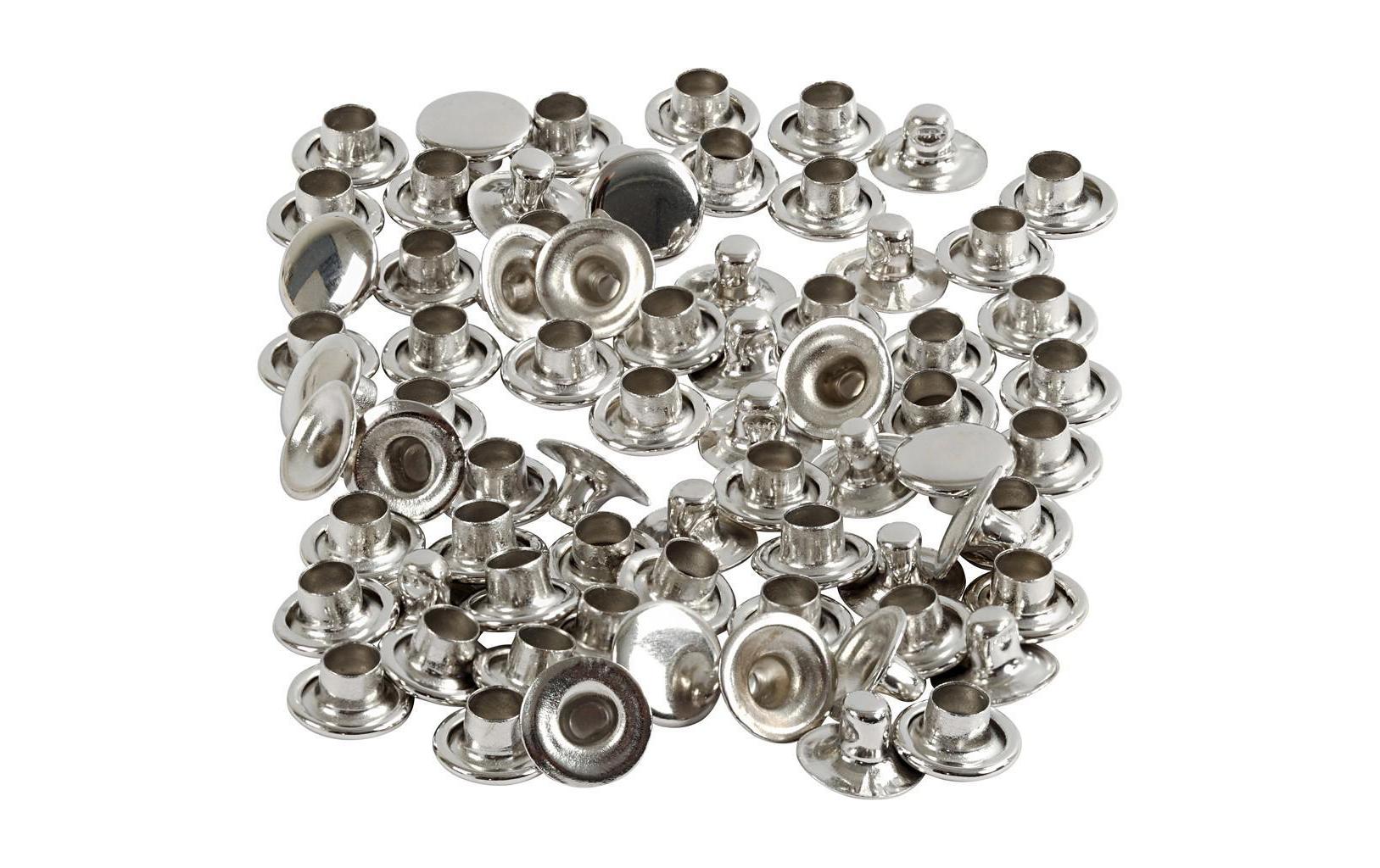 Creativ Company Ösen Ø 7 mm – Edelstahl, Silber, 50 Stück