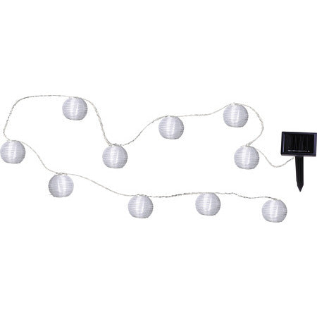 Star Trading Lichterkette Festival – 2,7 m, 0,65 W, Kaltweiss, IP44, Solarbetrieb, Weiss, PVC