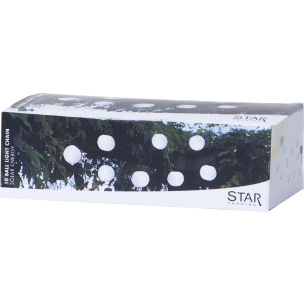 Star Trading Lichterkette Festival – 2,7 m, 0,65 W, Kaltweiss, IP44, Solarbetrieb, Weiss, PVC