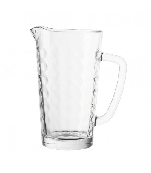 LEONARDO Krug Ciao Optic – 1,2 l, Ø 15,8 cm, H 22,4 cm, Kalk-Natron-Glas, Transparent, spülmaschinenfest