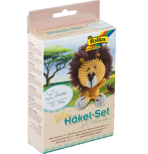 Folia Mini Häkelset - Löwe - Grau - ab 8 Jahren