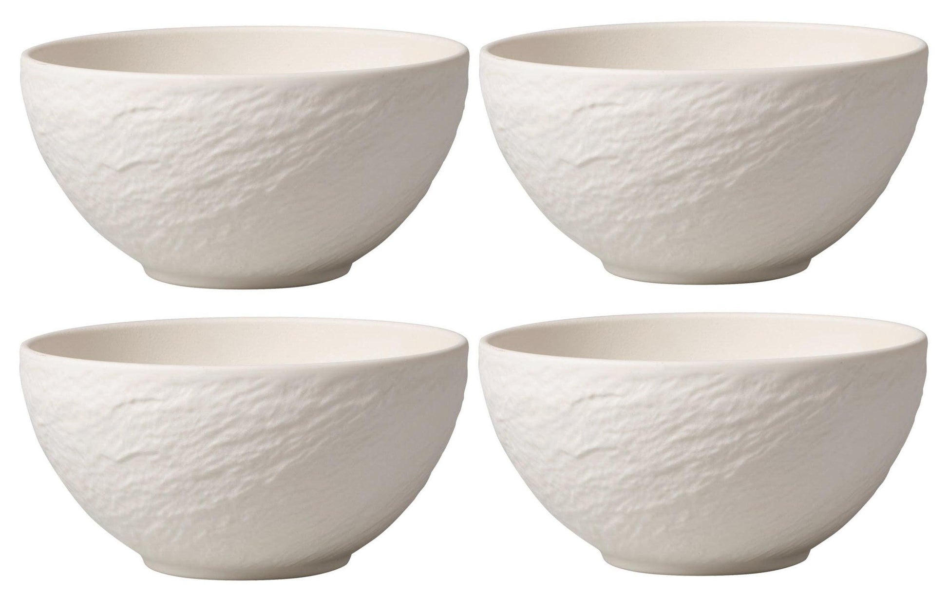 Villeroy & Boch Manufacture Rock Schüssel Suppenschüssel – 0,43 l, Porzellan, Weiss