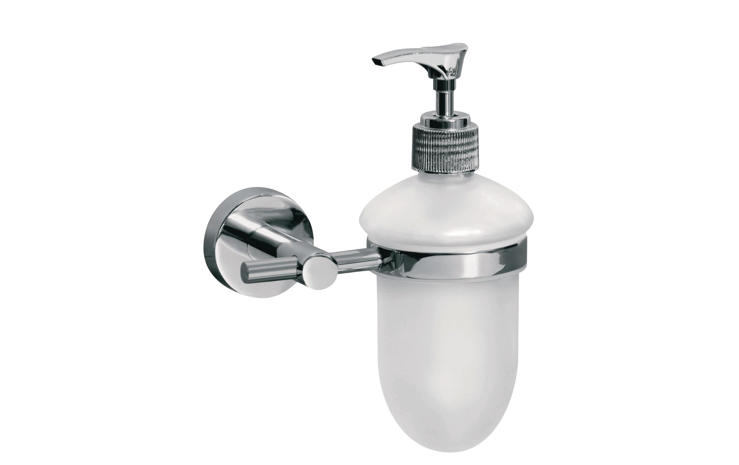 Sofia Manueller Seifenspender – Wandmontage – 300 ml, weiss matt, Zink