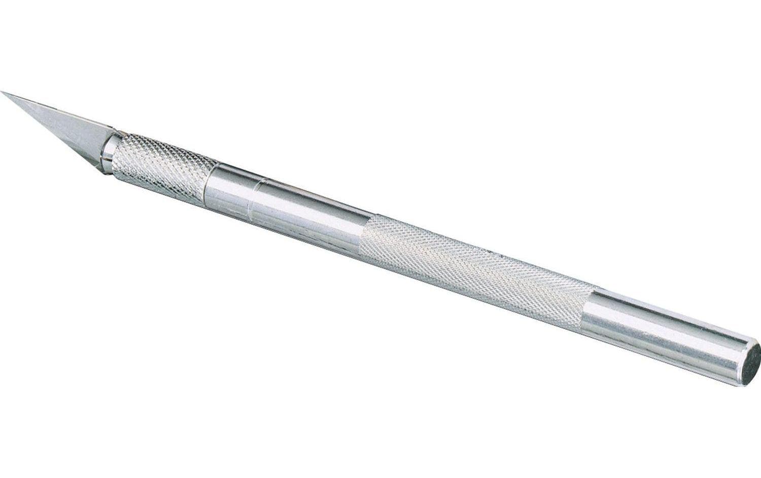 Stanley 0-10-401 – Präzisionsmesser 120 mm, Aluminium, Klingenmagazin, Silber