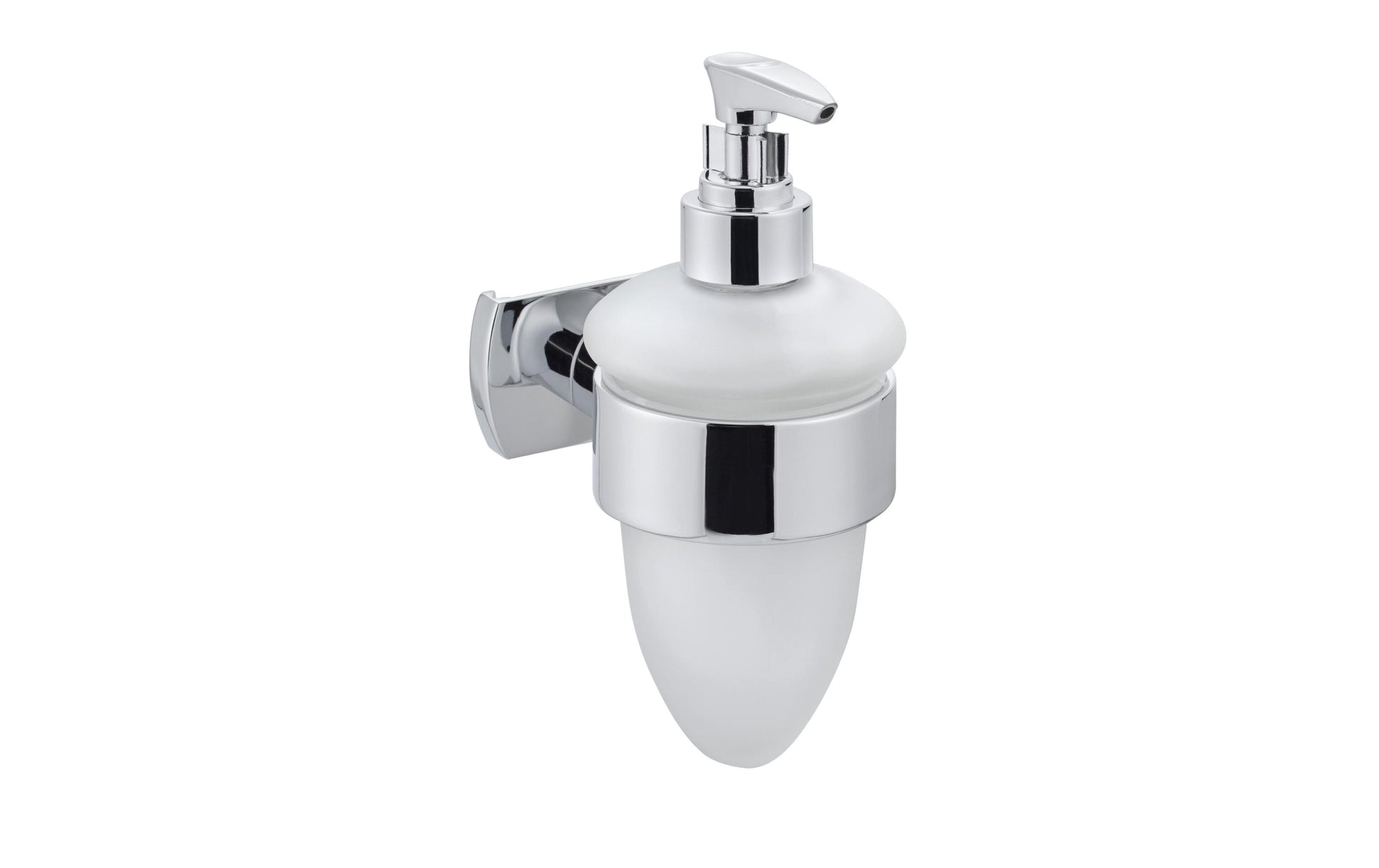 Diaqua BIASCA Manueller Seifenspender – Wandmontage – 300 ml, chrom, Glas