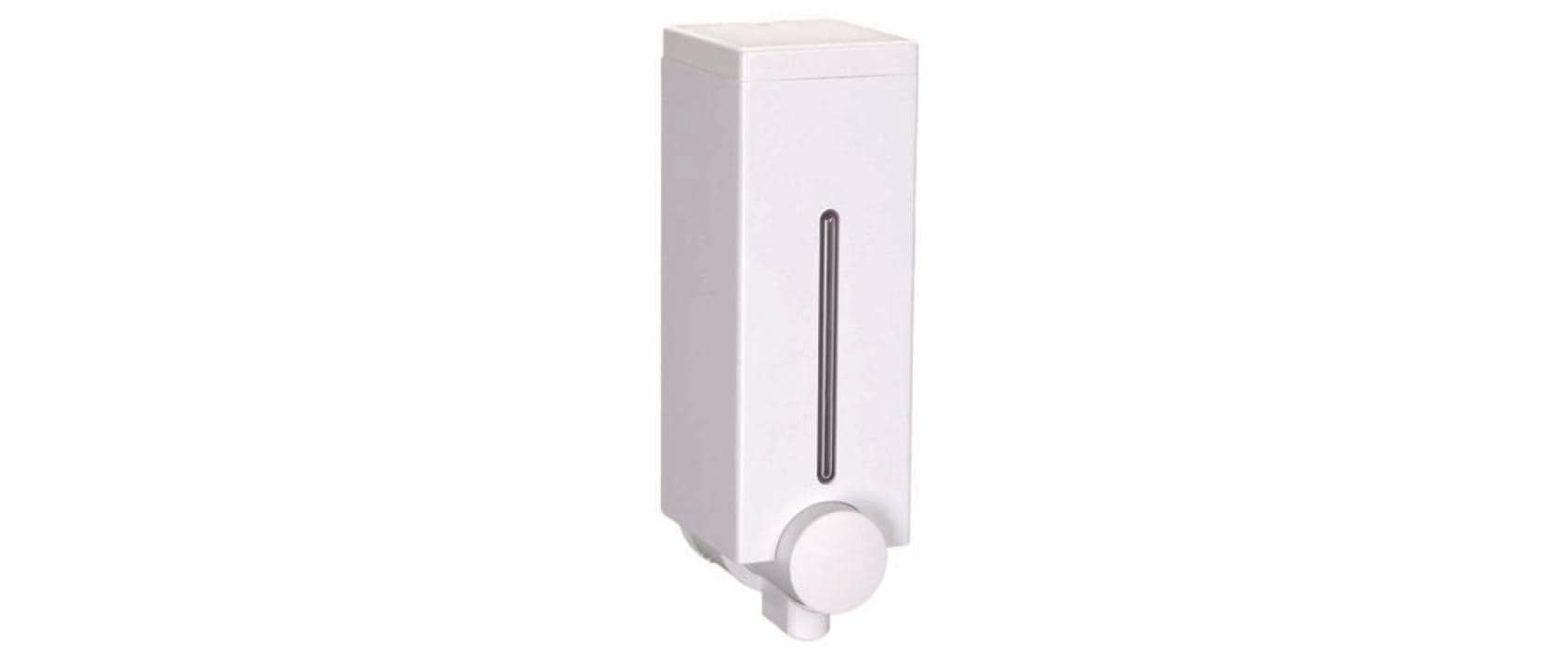 Diaqua Kompakter manueller Seifenspender – Wandmontage – 500 ml, weiss, Kunststoff
