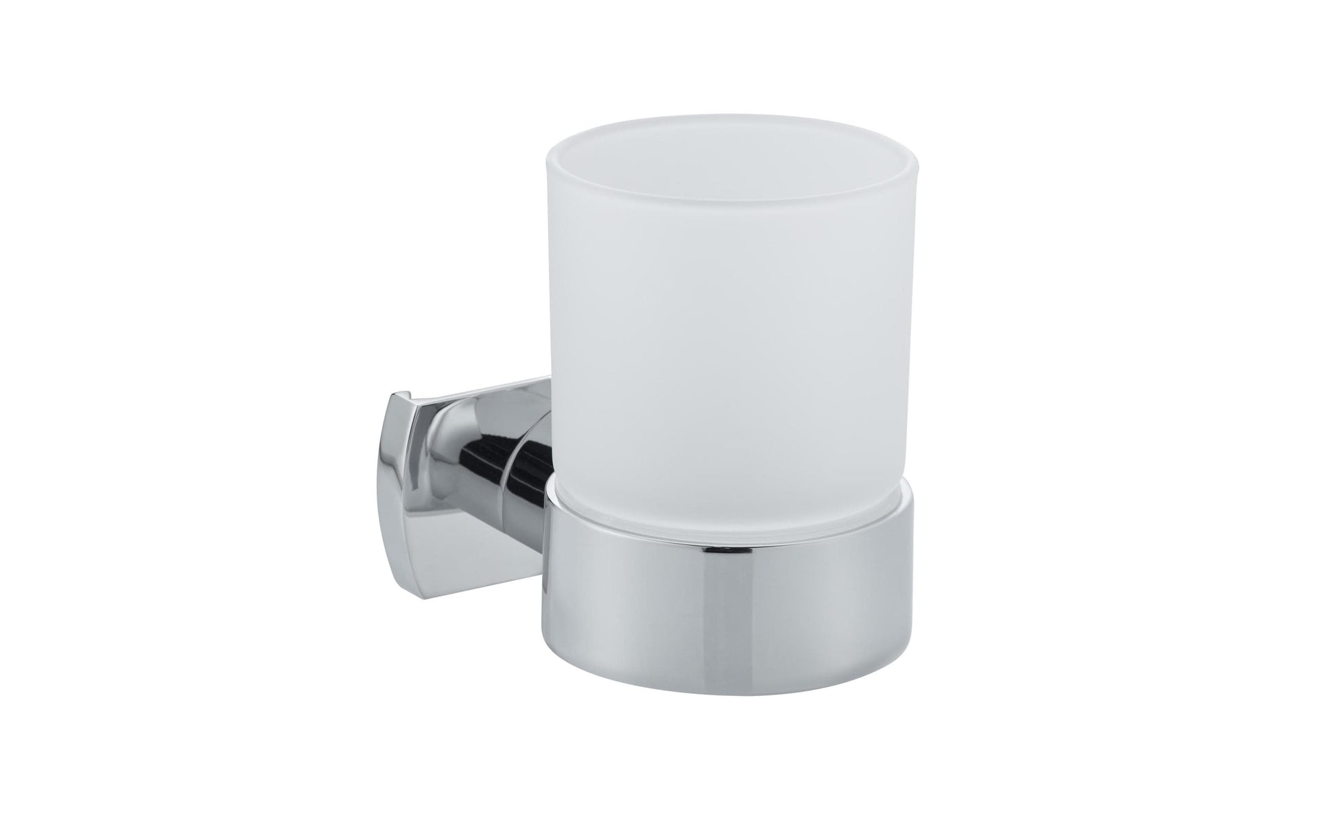 Diaqua BIASCA Zahnbürstenhalter – 6,9×9,6×10,5 cm, Glas/Metall, Wandmontiert, Chrom