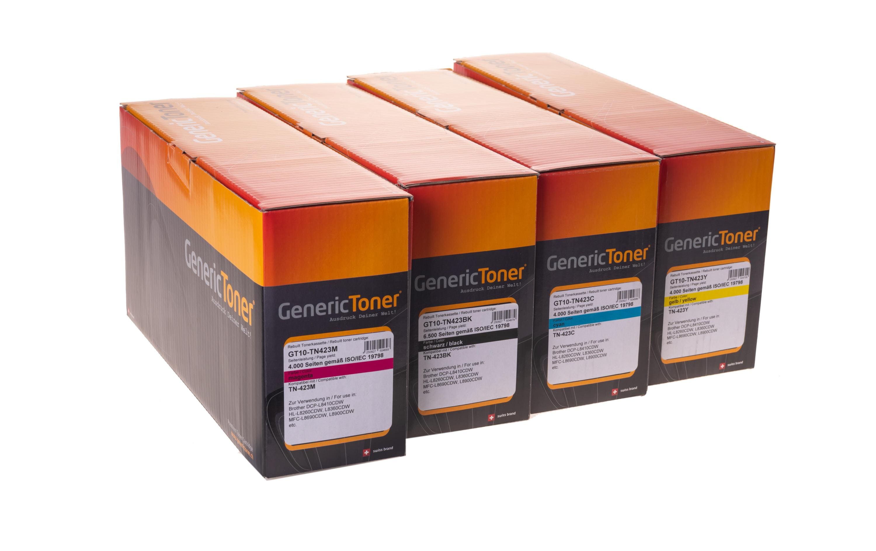 GenericToner – Toner-Multipack – BK/C/M/Y, 4000 Seiten – für Brother HL-L8260CDW/HL-L8360CDW/DCP-L8410 usw.