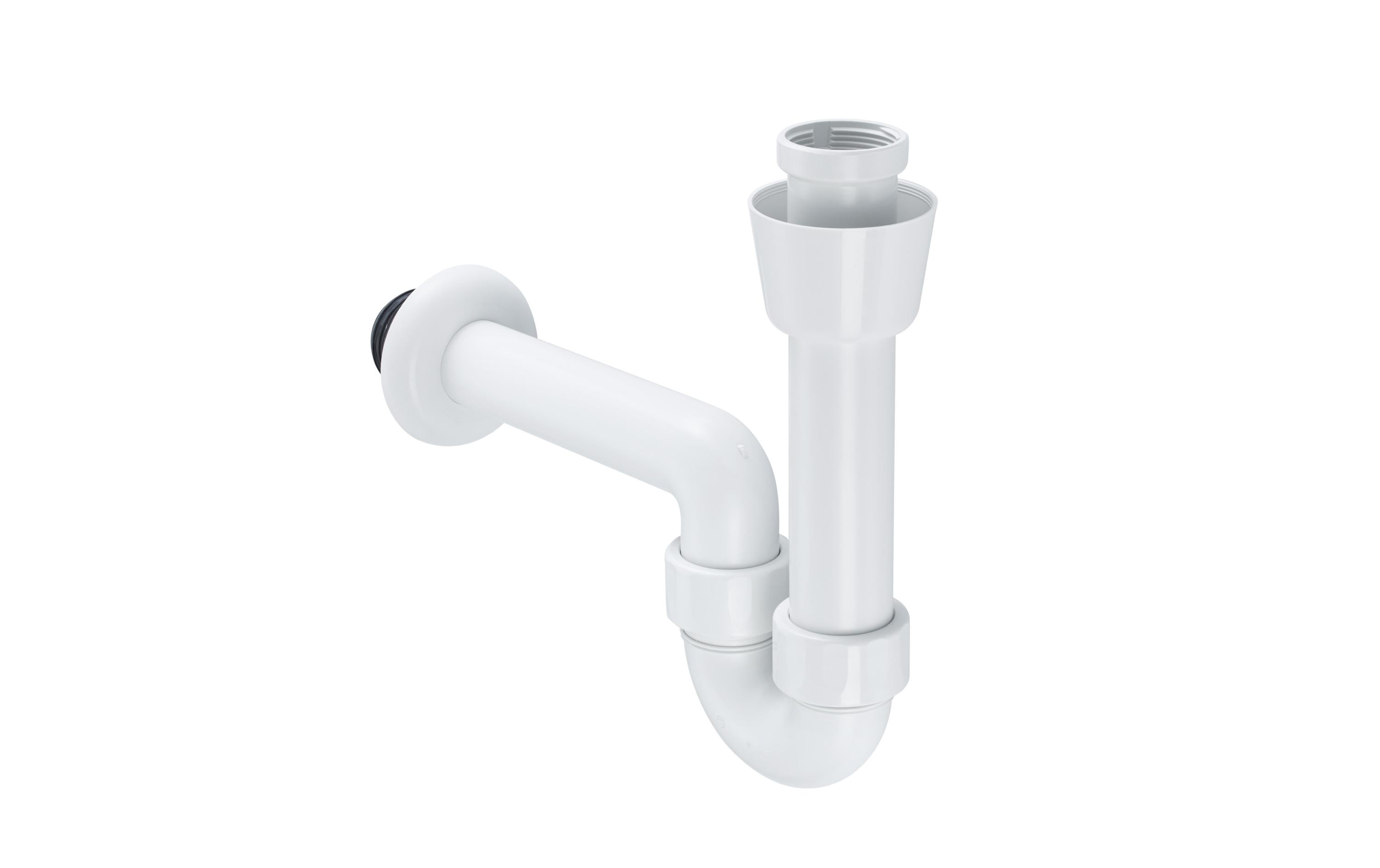 Geberit Rohrbogensiphon – Tiefe 25 cm, Abgang 4 cm, Kunststoff, für Lavabo, Weiss