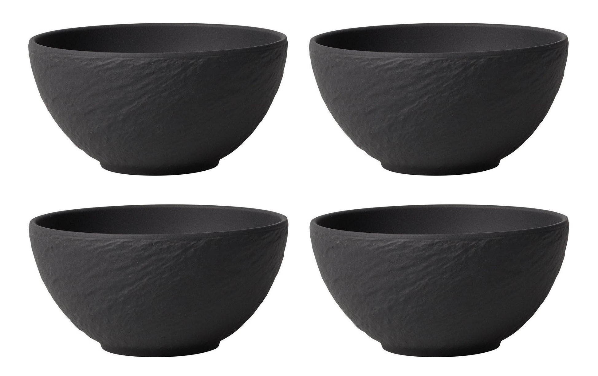 Villeroy & Boch Suppenschüssel – Porzellan, Schwarz, Spülmaschinengeeignet, Mikrowellengeeignet, 4 Stück