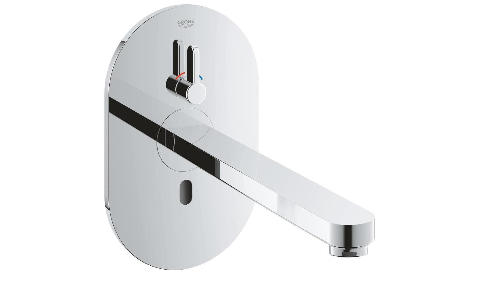 GROHE Badebatterie (Unterputz) Eurosmart Infrarot-Elektronik – 13×11,5 cm, Messing, für Waschbecken, Chrom