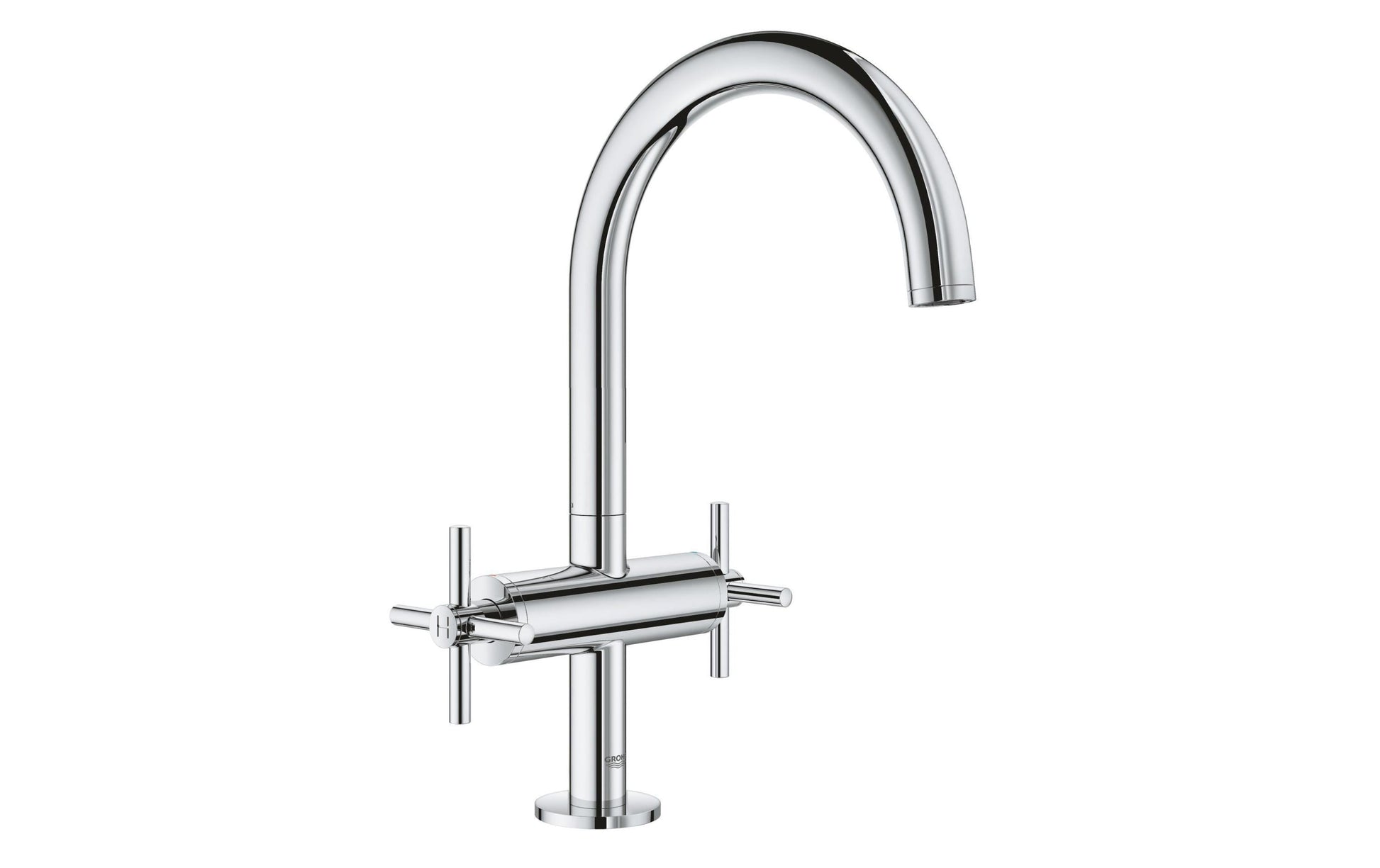 GROHE Badebatterie (Unterputz) Atrio – 18,7×12,1 cm, Messing, Zweigriffarmatur, Chrom
