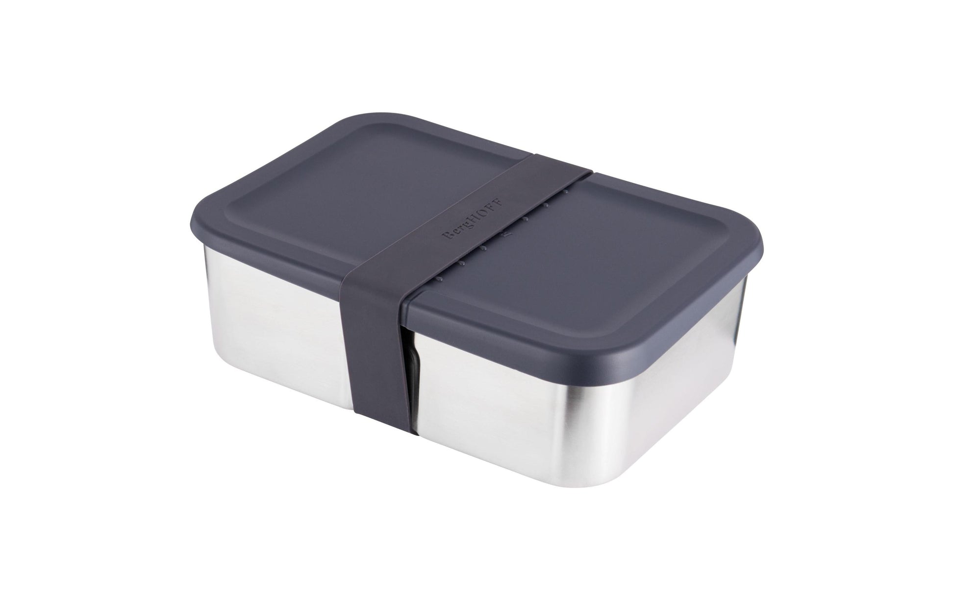 BergHOFF Lunchbox Essentials to Go – 21 × 14,5 × 7 cm, Edelstahl 18/10/Kunststoff, Blau, mit Deckel