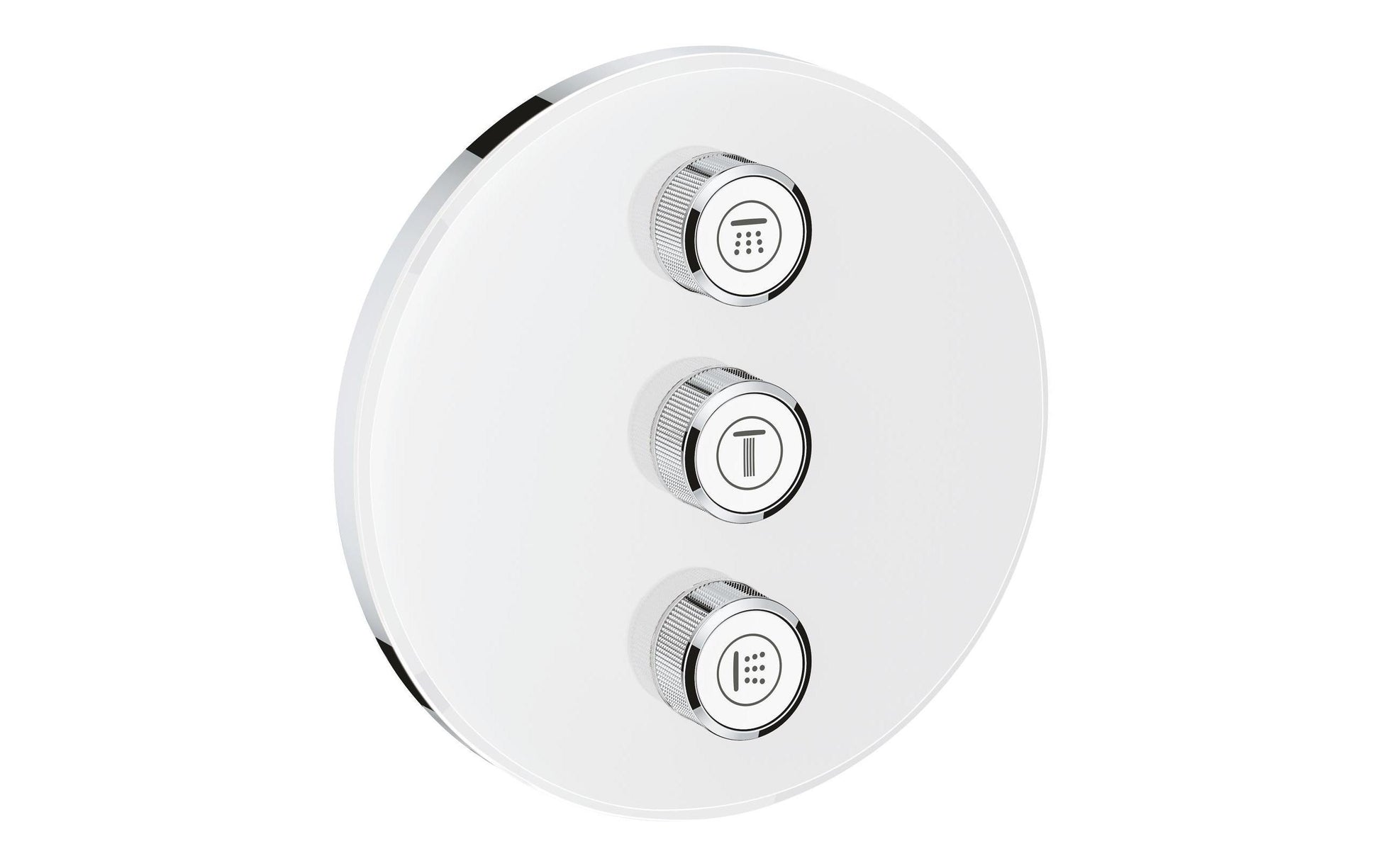 GROHE Grohtherm SmartControl – 3-fach Unterputz-Thermostat, Anschlussmass 43 mm, Weiss, für Badewanne & Dusche