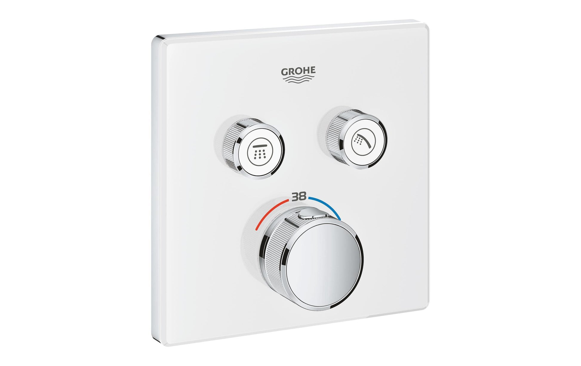 GROHE Grohtherm SmartControl Unterputz-Badebatterie – Messing, Thermostat, Weiss