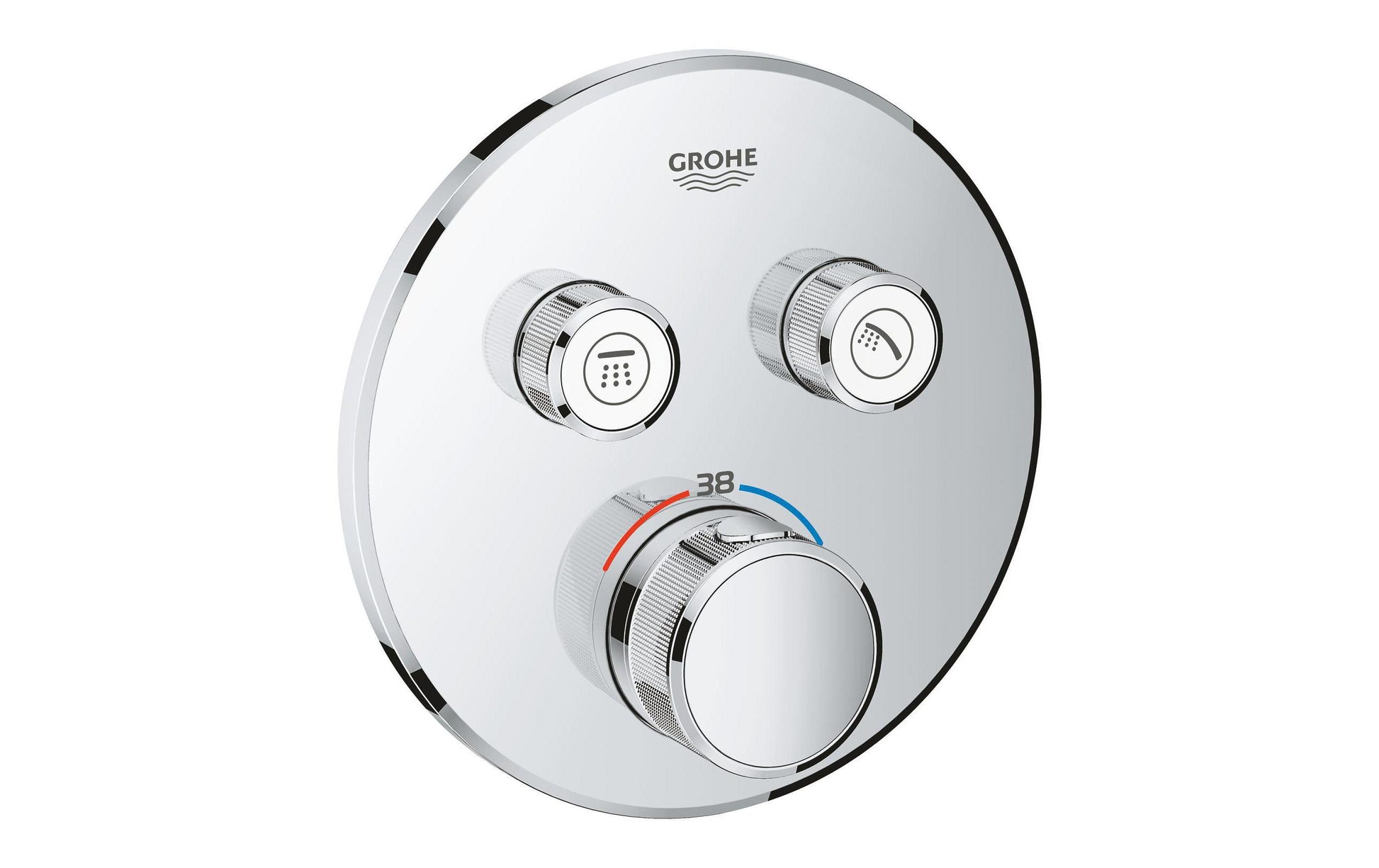 GROHE Grohtherm SmartControl Unterputz-Badebatterie – Messing, Wandmontiert, für Badewanne & Dusche, Chrom
