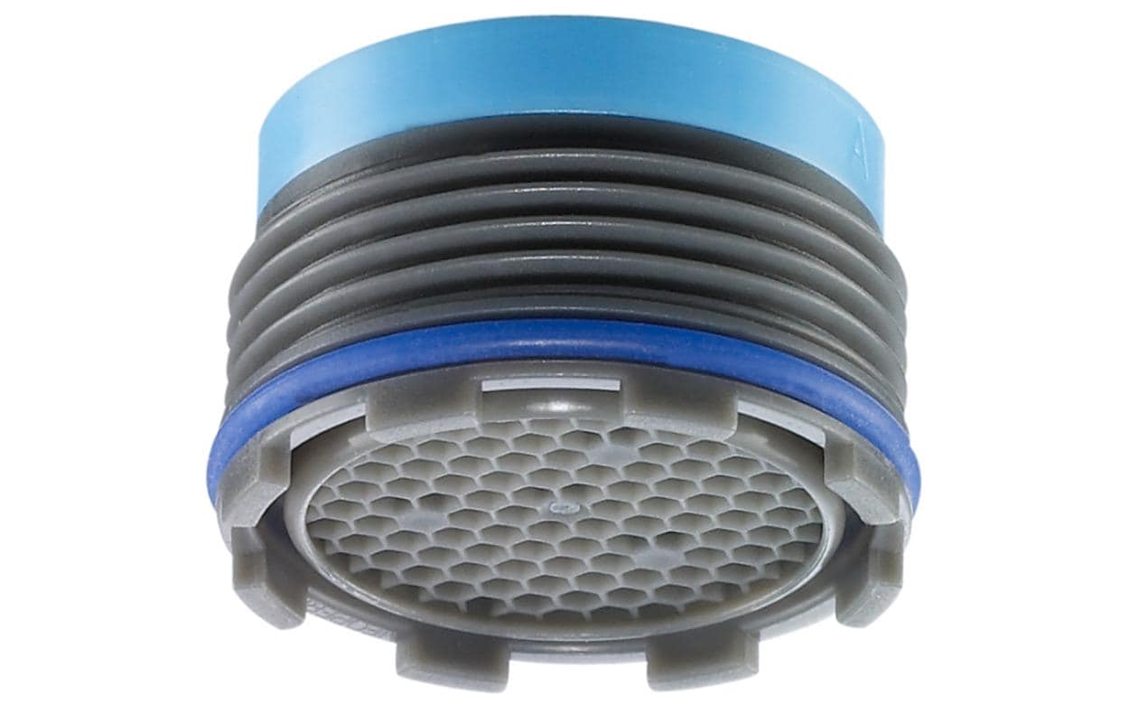 NEOPERL Armaturenbelüfter CACHÉ HONEYCOMB – 1,9×1,9×1,4 cm, Kunststoff (Innenteil), für Armaturen, Blau/Grau