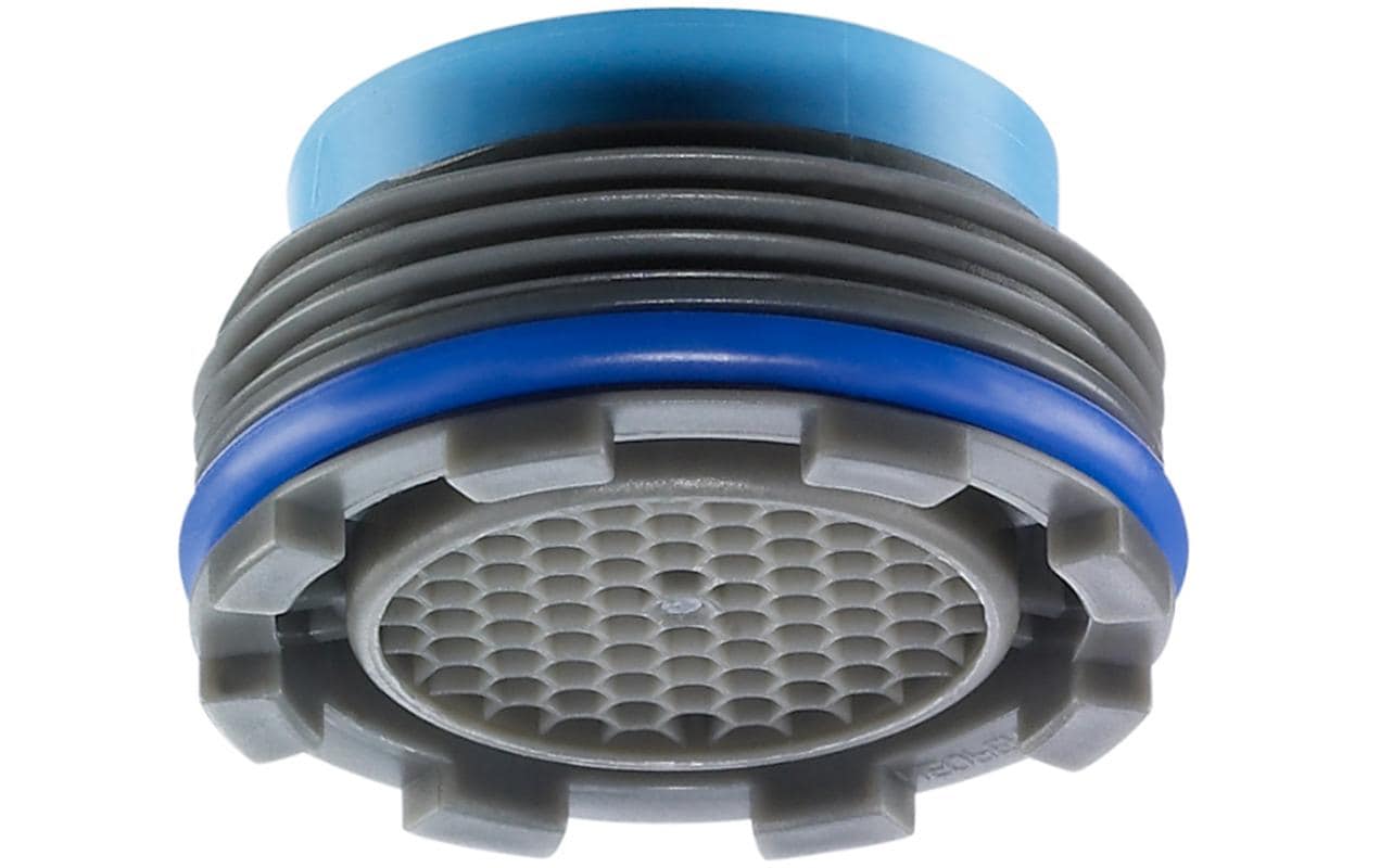 NEOPERL Armaturenbelüfter CACHÉ HONEYCOMB – 2,2×2,2×1,4 cm, Kunststoff, 13,5–15 l/min, Blau/Grau, 5er-Set