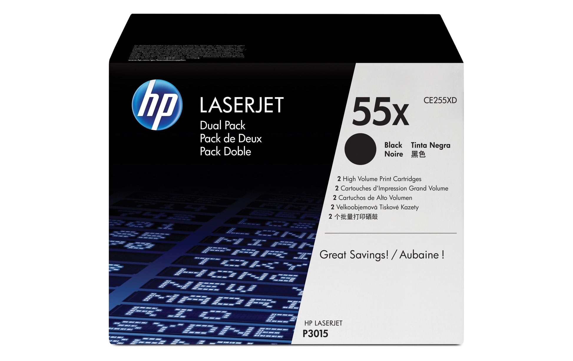 HP Toner-Multipack 55X – Schwarz, 12500 Seiten