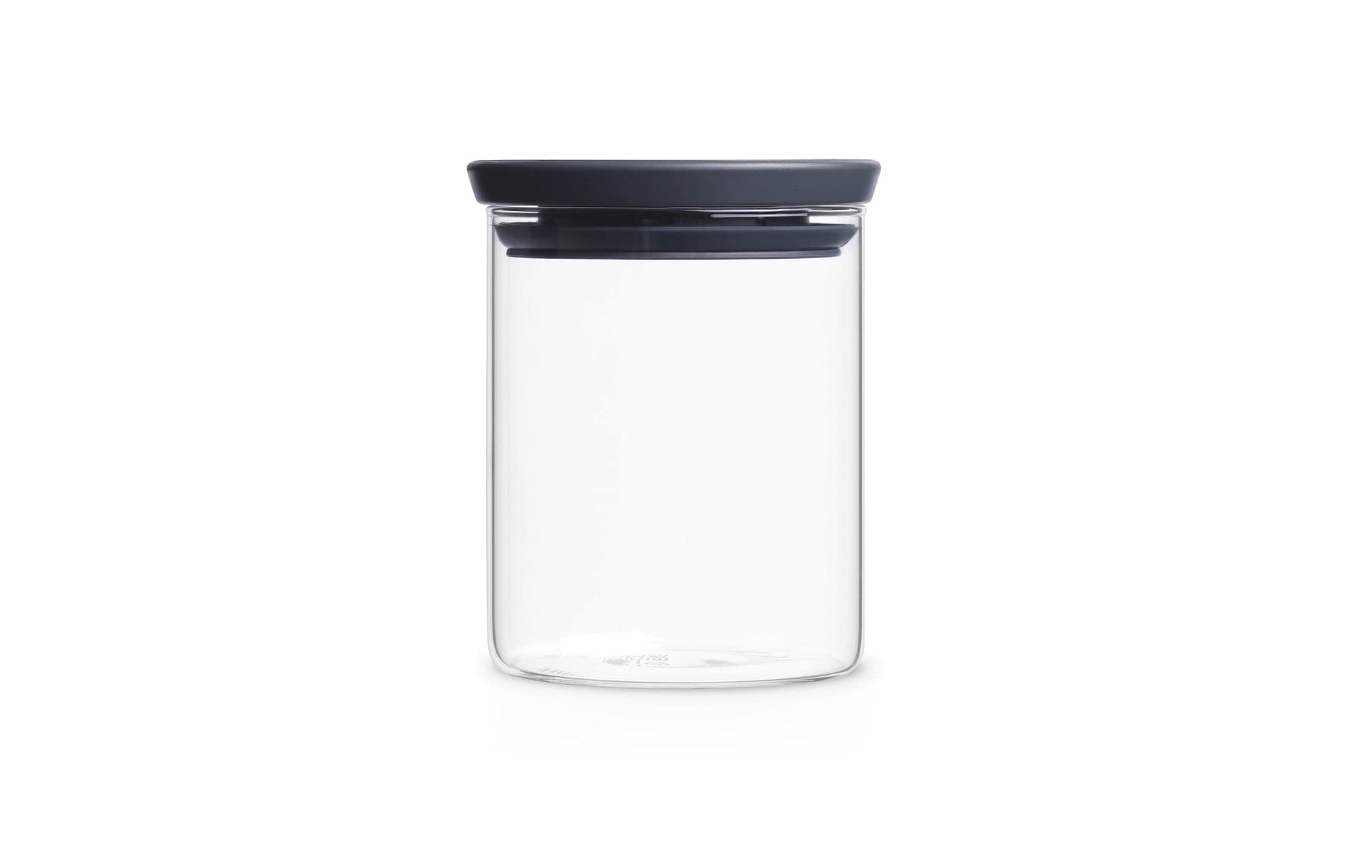 Brabantia Vorratsdose 600 ml, Ø 10,4 × 13 cm, Glas/Kunststoff, Transparent